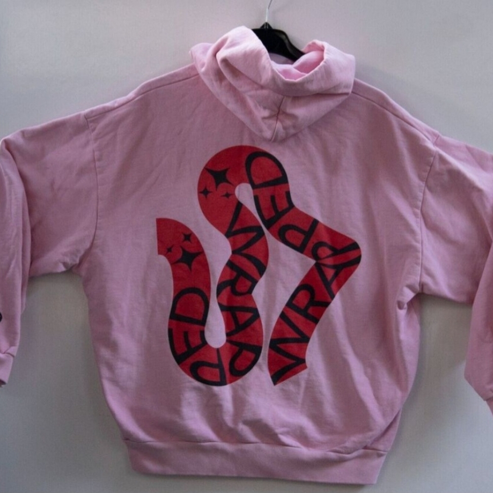 Madhappy Sweater  Pink Hoodie Drawstring Wrapped Snake USA Womens Size M
